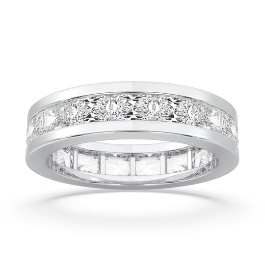 Emerald Channel Set Diamond Eternity Band