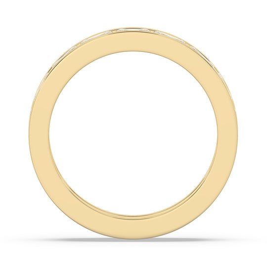 Emerald Channel Set Diamond Eternity Band