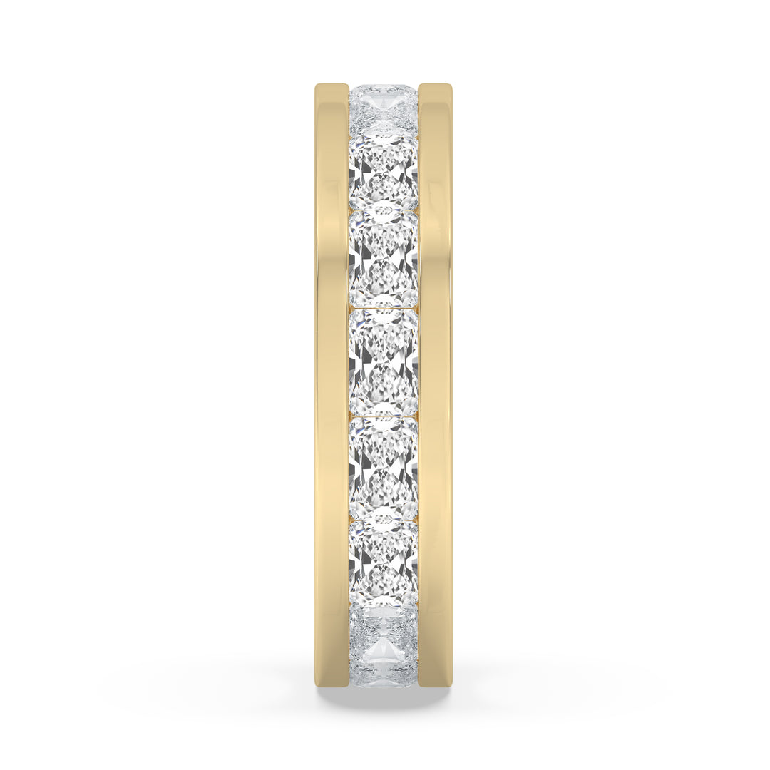 Emerald Channel Set Diamond Eternity Band
