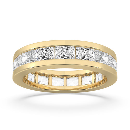 Emerald Channel Set Diamond Eternity Band