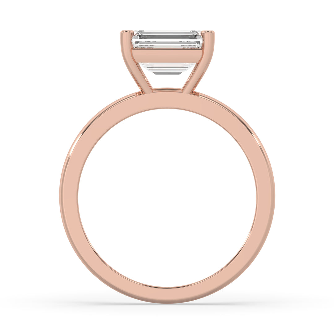 Emerald East-West Set Ring