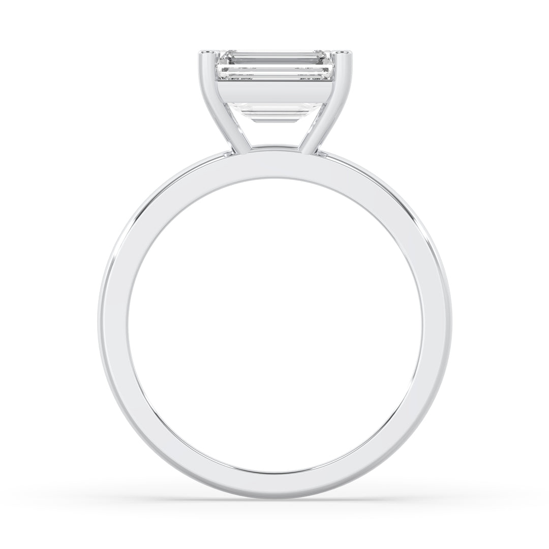 Emerald East-West Set Ring