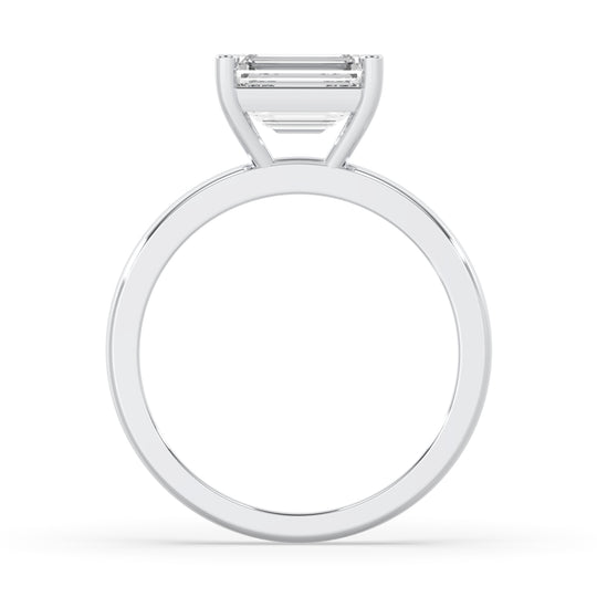 Emerald East-West Set Ring