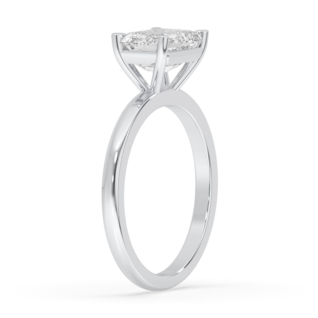 Emerald East-West Set Ring