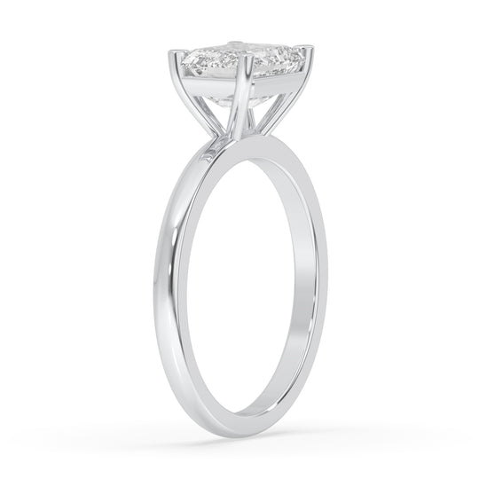 Emerald East-West Set Ring