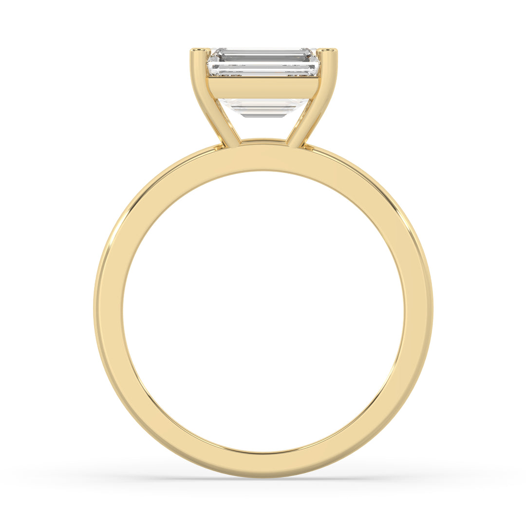 Emerald East-West Set Ring