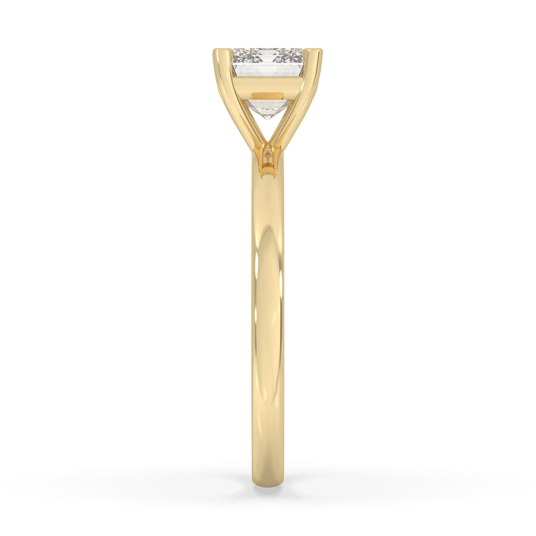 Emerald East-West Set Ring