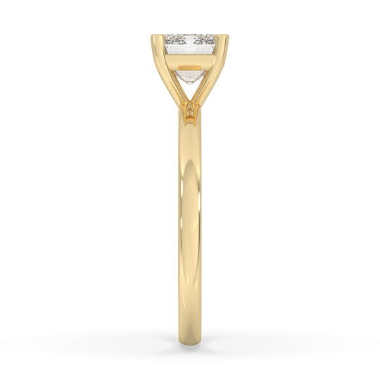 Emerald East-West Set Ring