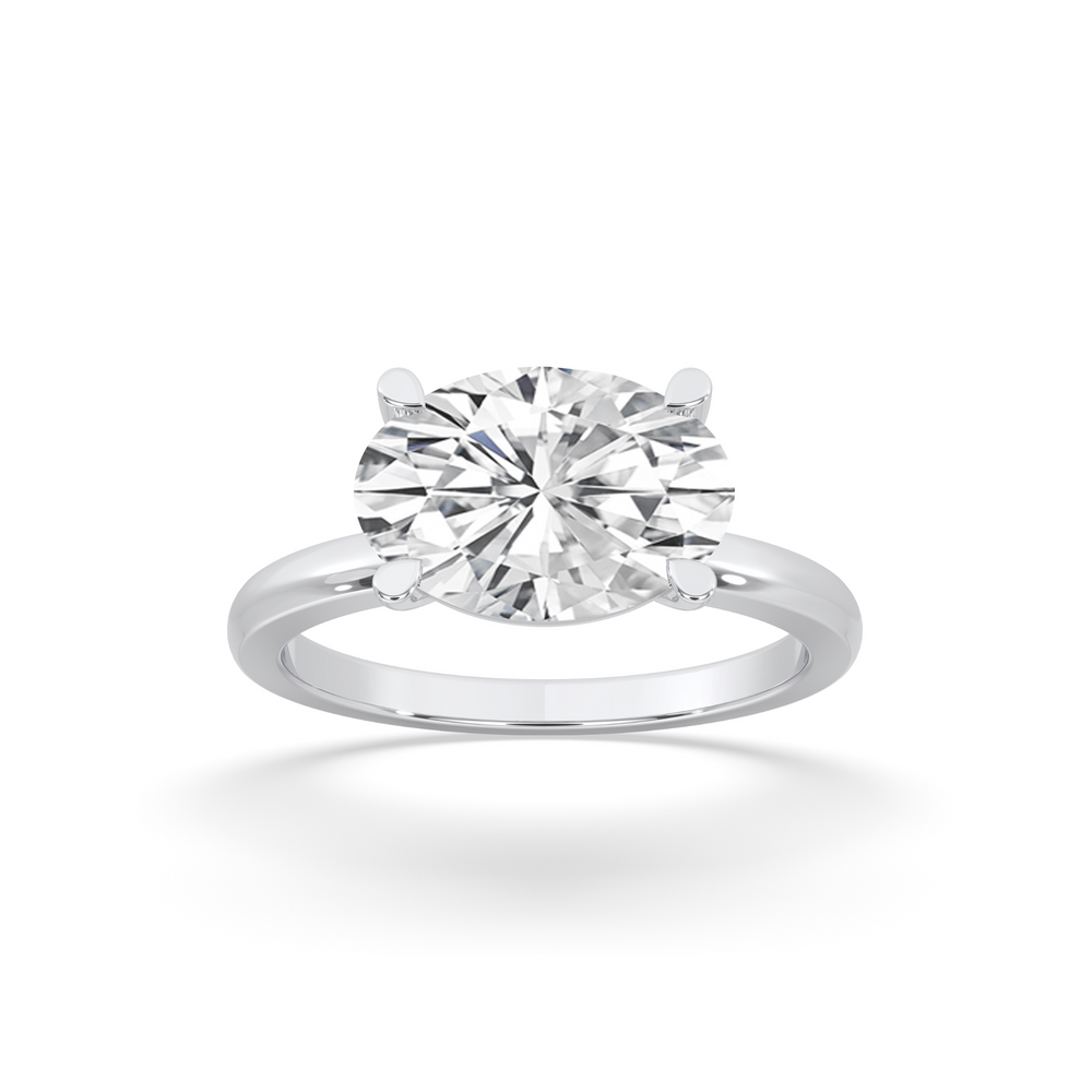 Oval East-West Engagement Ring