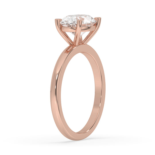 Oval East-West Engagement Ring