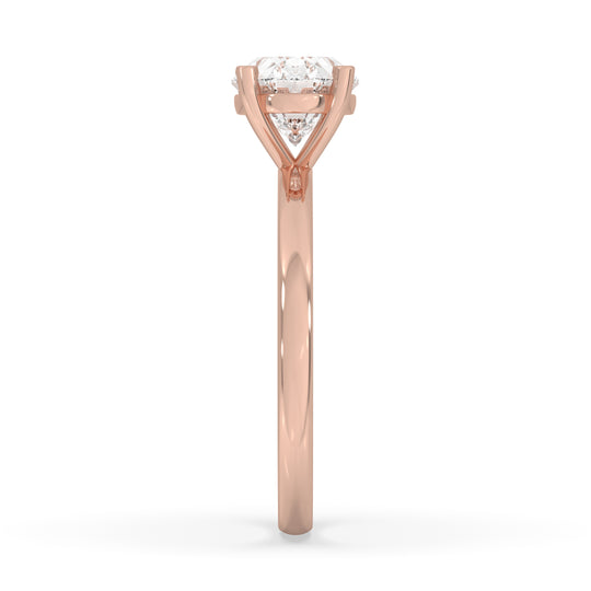 Oval East-West Engagement Ring