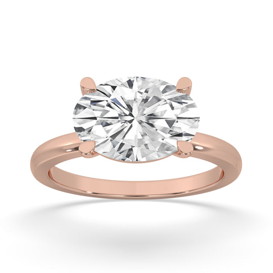 Oval East-West Engagement Ring