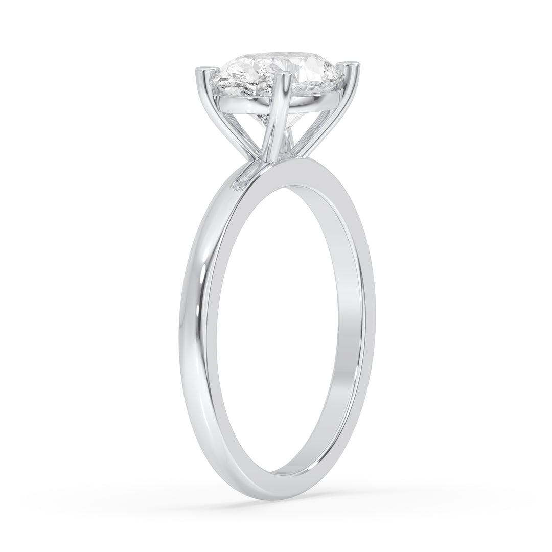 Oval East-West Engagement Ring