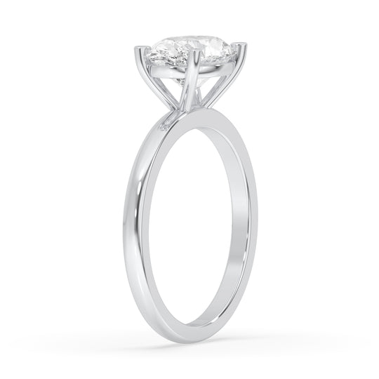 Oval East-West Engagement Ring