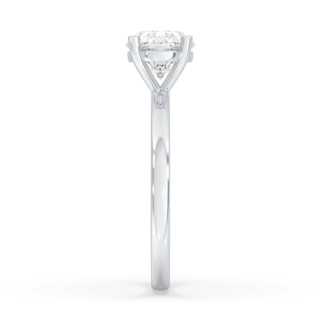 Oval East-West Engagement Ring