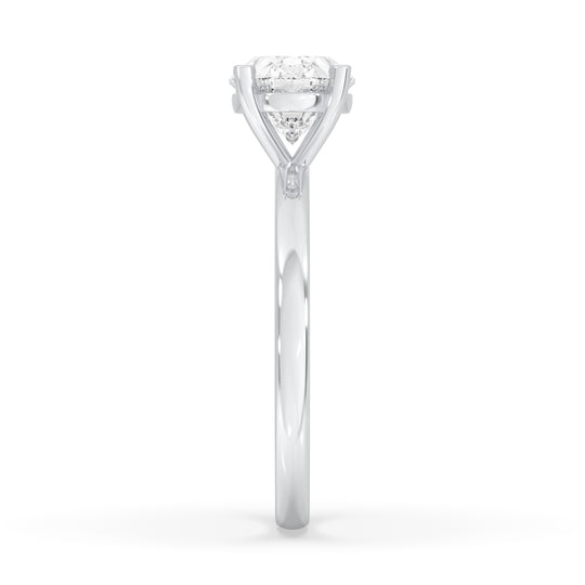 Oval East-West Engagement Ring
