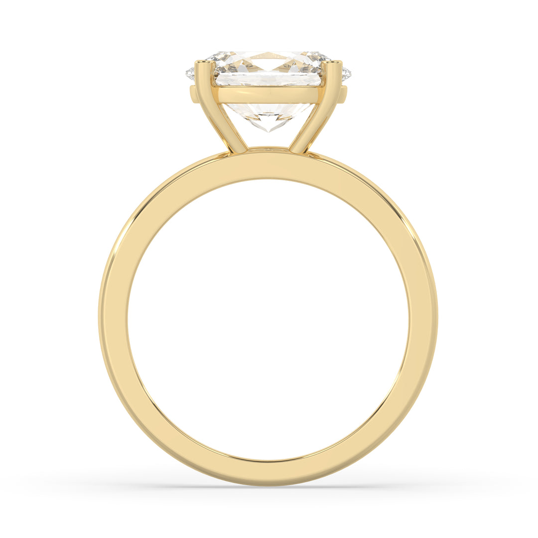Oval East-West Engagement Ring