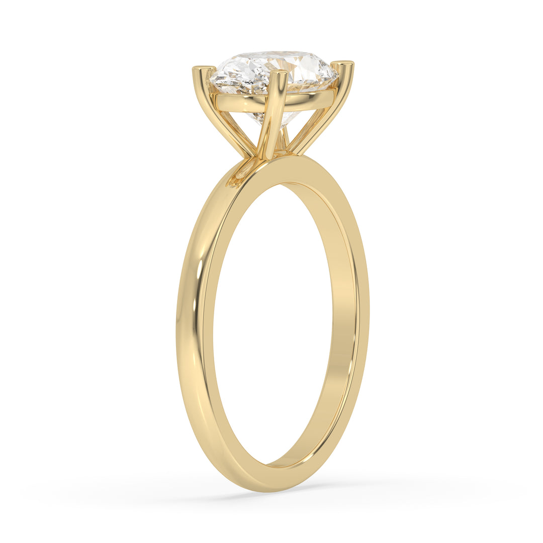 Oval East-West Engagement Ring