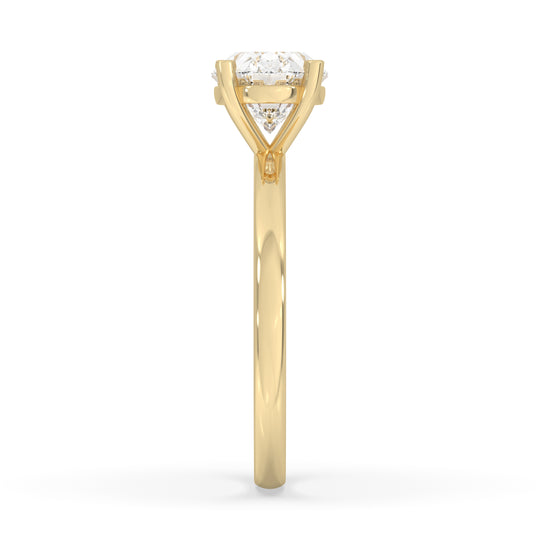 Oval East-West Engagement Ring