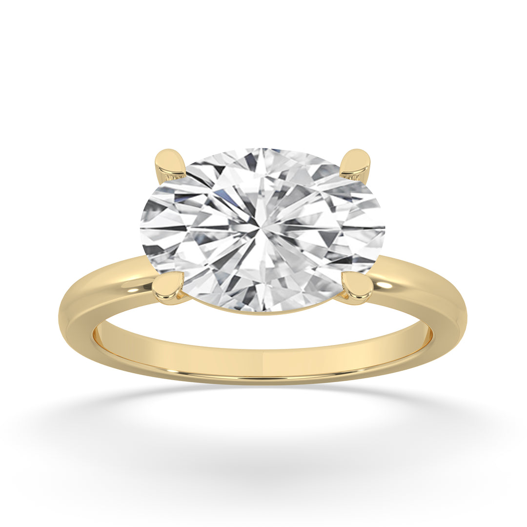 Oval East-West Engagement Ring