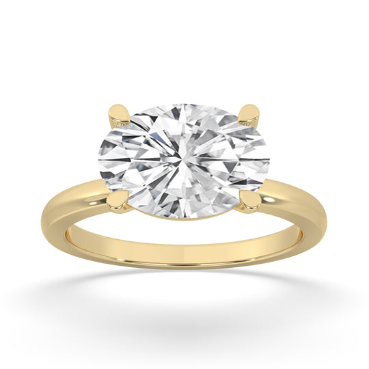 Oval East-West Engagement Ring
