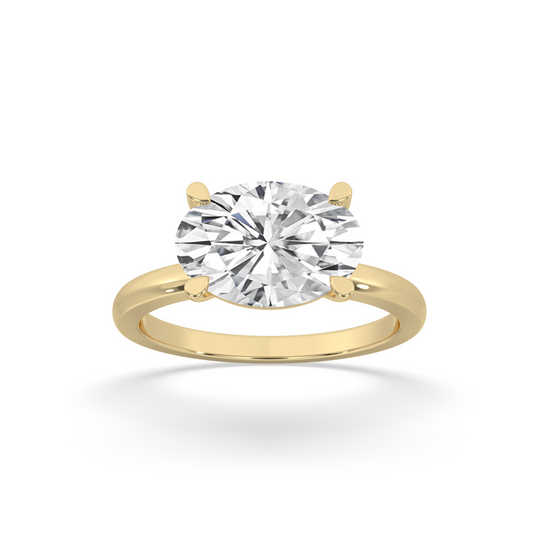 Oval East-West Engagement Ring
