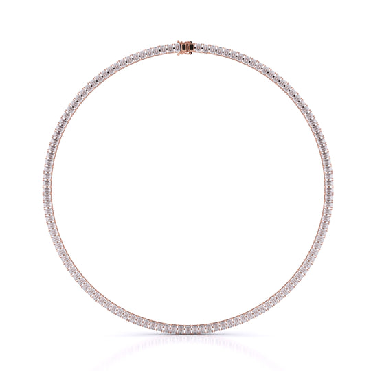 Emerald Cut Tennis Necklace