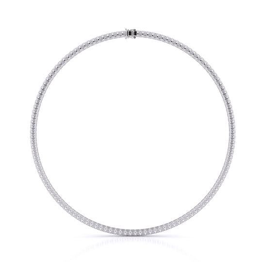 Emerald Cut Tennis Necklace