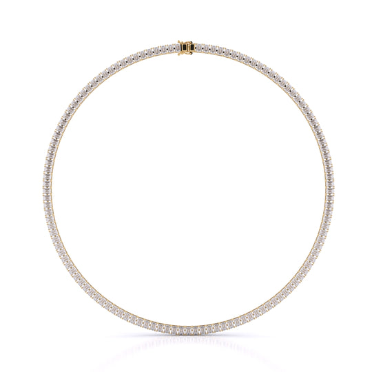 Emerald Cut Tennis Necklace