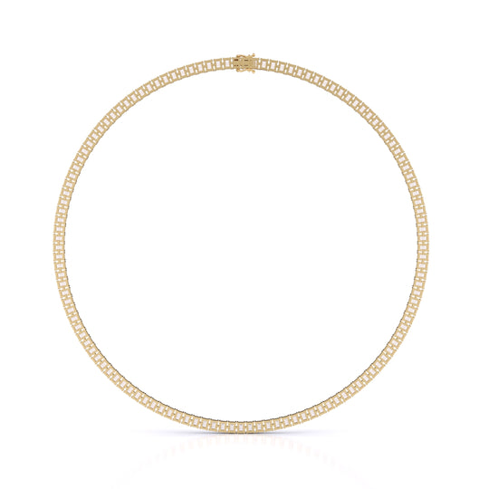Emerald Cut Tennis Necklace