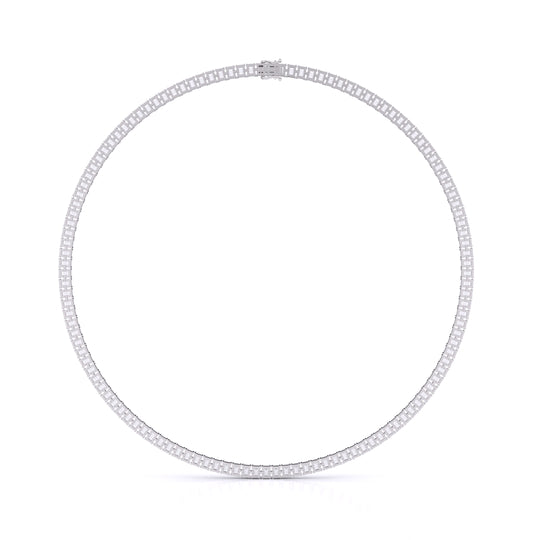 Emerald Cut Tennis Necklace