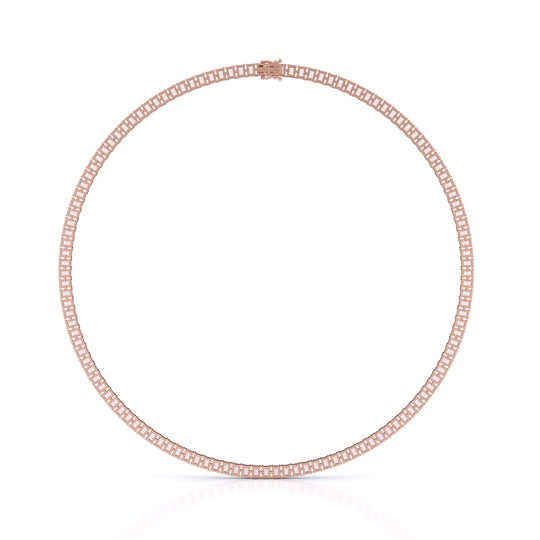 Emerald Cut Tennis Necklace