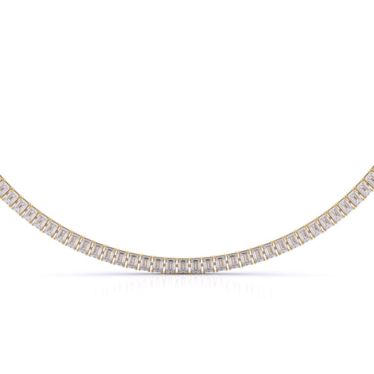 Emerald Cut Tennis Necklace