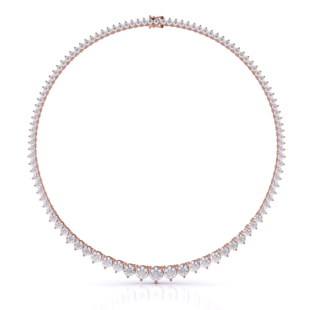 3-Prong Round Graduated Necklace