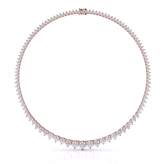 3-Prong Round Graduated Necklace