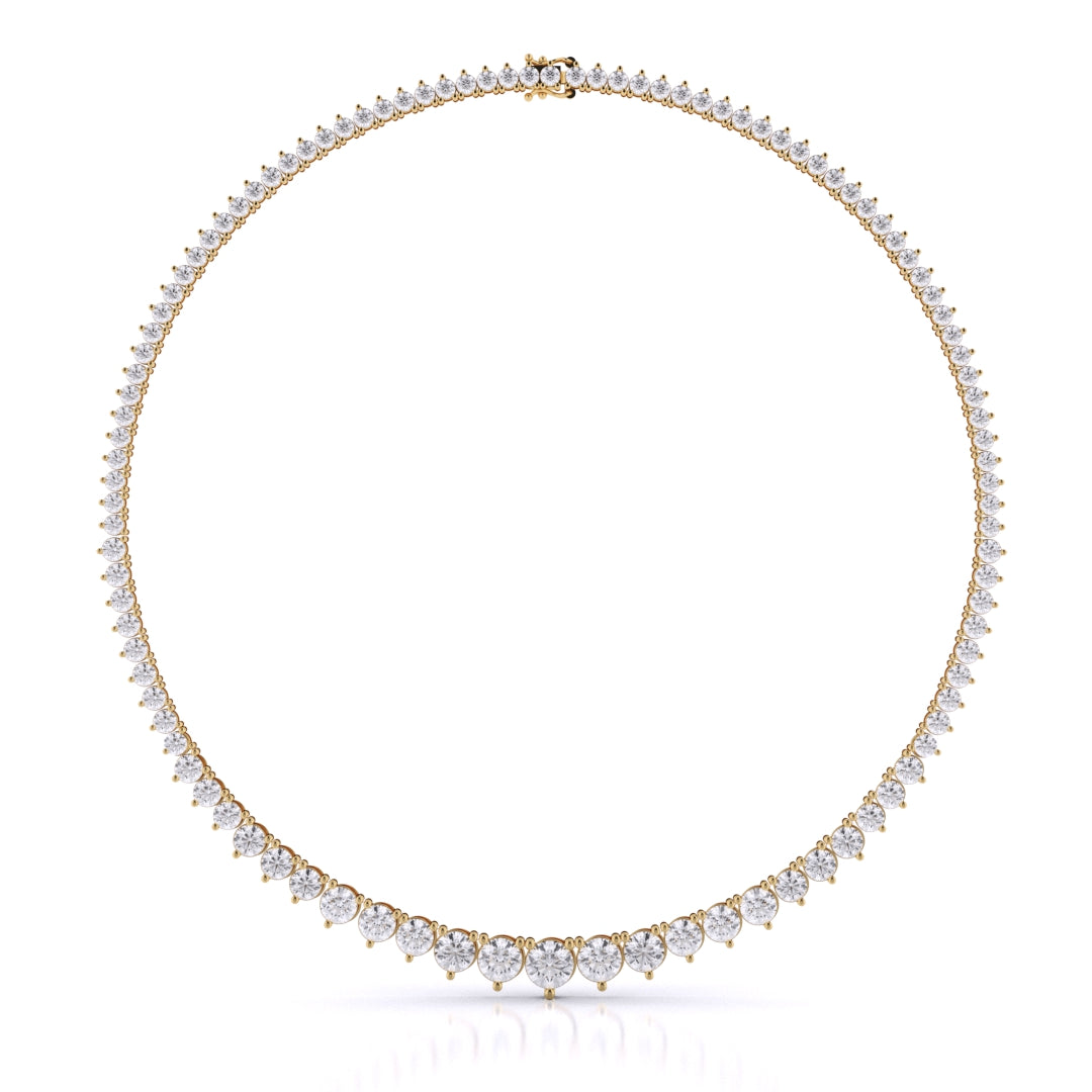 3-Prong Round Graduated Necklace