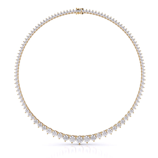3-Prong Round Graduated Necklace