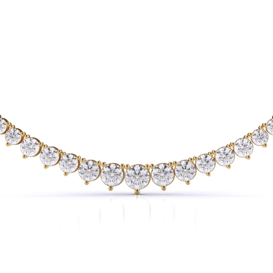 3-Prong Round Graduated Necklace