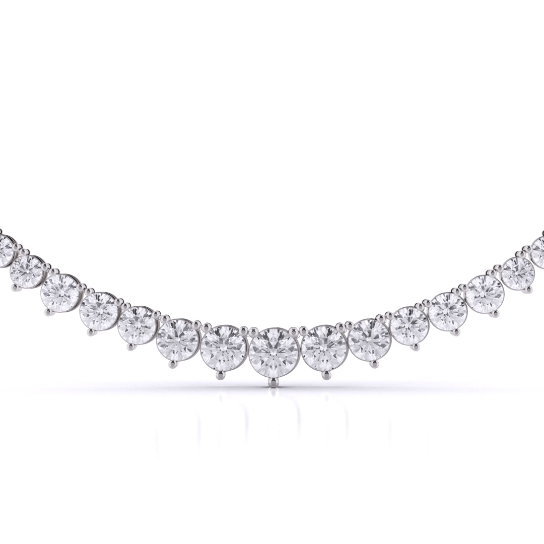 3-Prong Round Graduated Necklace