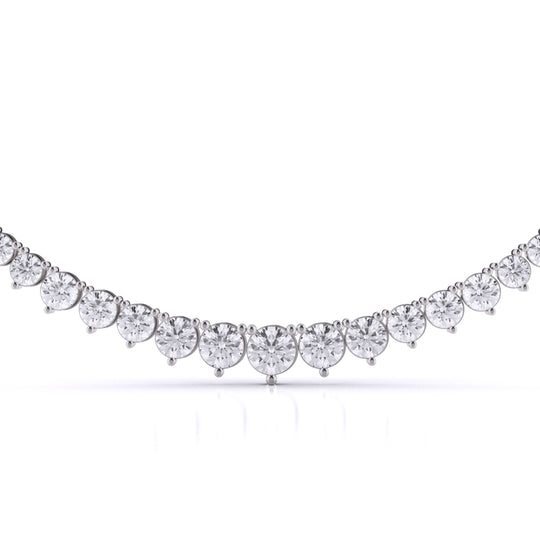 3-Prong Round Graduated Necklace