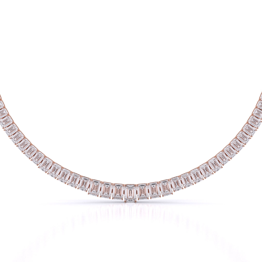 Graduated Necklace Emerald Cut