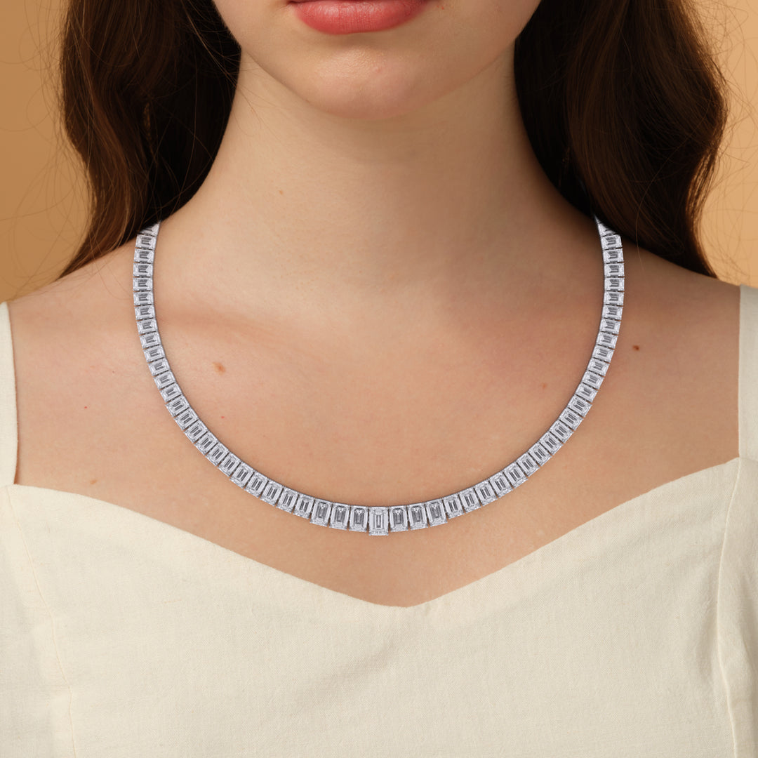 Graduated Necklace Emerald Cut