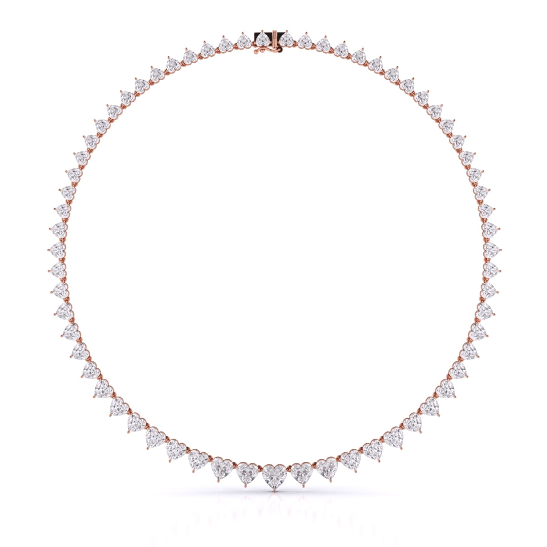 Heart Shape Graduated Necklace