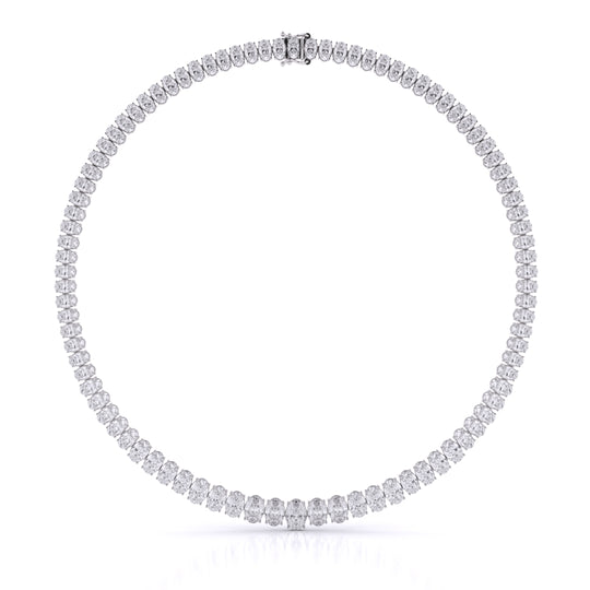 Oval Cut Graduated Necklace