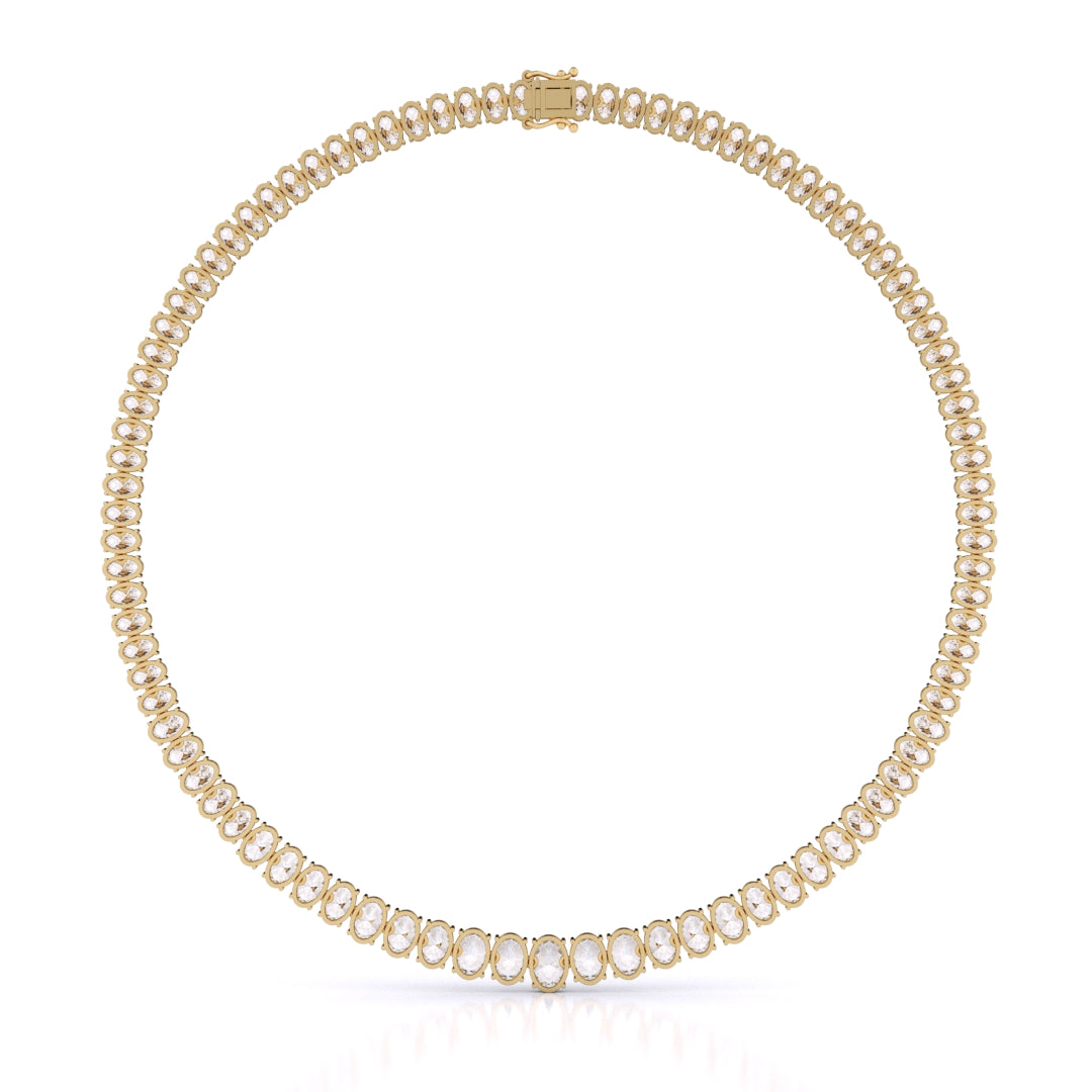 Oval Cut Graduated Necklace