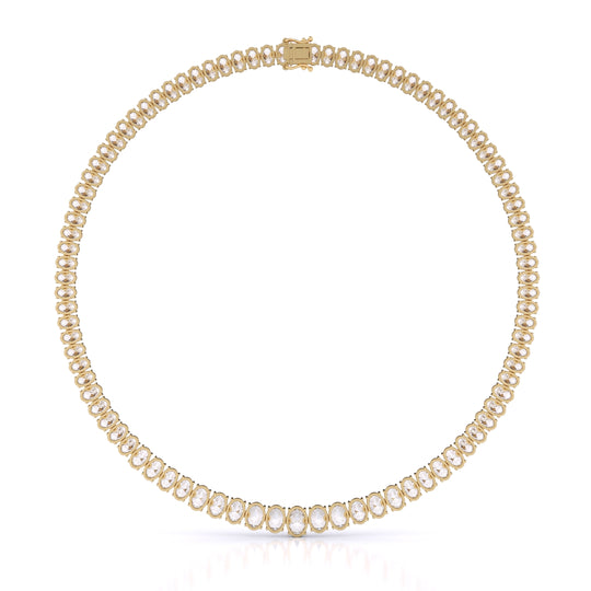 Oval Cut Graduated Necklace