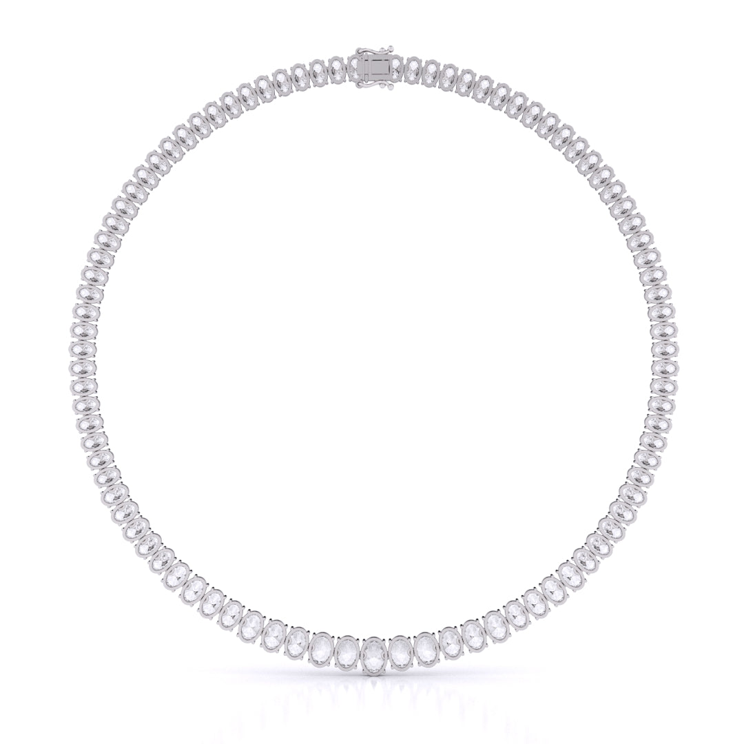 Oval Cut Graduated Necklace