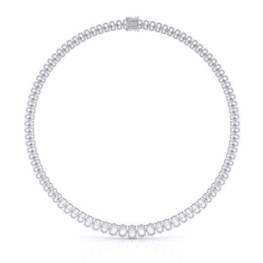 Oval Cut Graduated Necklace