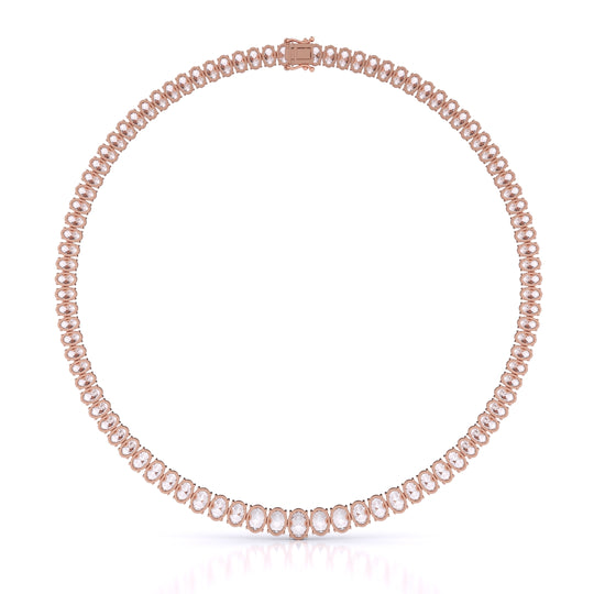 Oval Cut Graduated Necklace