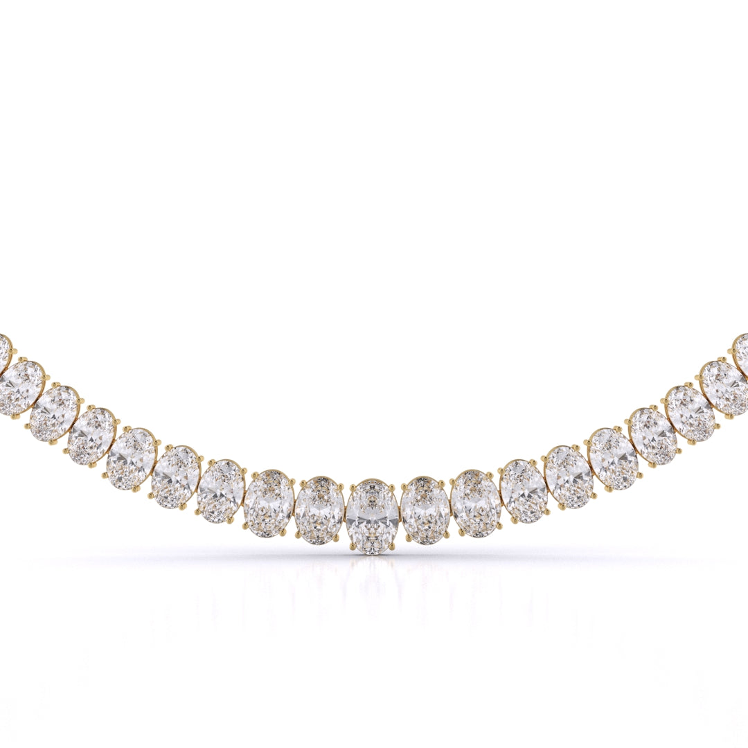 Oval Cut Graduated Necklace